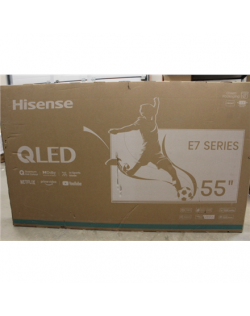 Hisense | QLED Smart TV | 55E7NQ | 55" | Smart TV | VIDAA OS | UHD | Black | DAMAGED PACKAGING