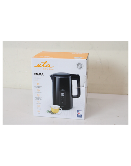SALE OUT. ETA ETA559590000 Emma Electric kettle, 1.5 L, Black | ETA | Kettle | ETA559590000 Emma | Electric | 2200 W | 1.5 L | S