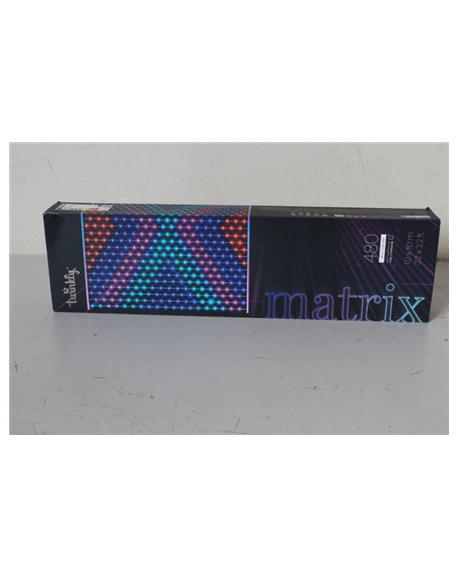 SALE OUT. Twinkly Matrix Smart LED Lights 480 RGB (Multicolor) 1x1m, Clear wire|Matrix Smart LED Lights 480, 1x1m|RGB Multicolor