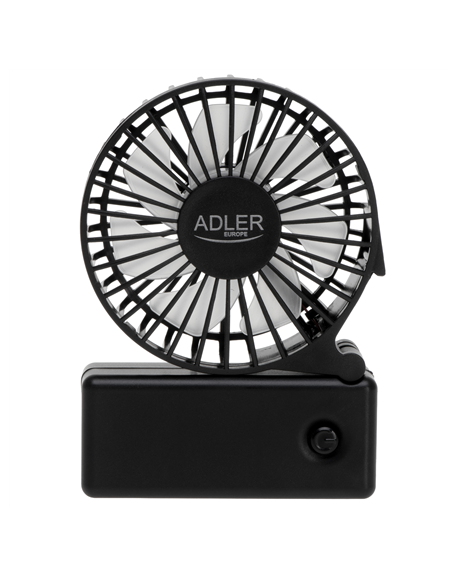 Adler Foldable mini fan | AD 7336 | Desk fan | Black | Diameter 6.5 cm | Number of speeds 1