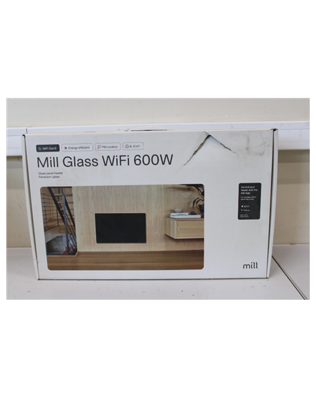 SALE OUT. | Mill | Heater | GL600WIFI3B WiFi Gen3 | Panel Heater | Power 600 W | Black | DAMAGED PACKAGING