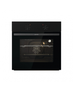 Gorenje Oven | BO6615E01B | 60 L | Electric | EnamelClean | Push pull buttons | Height 59.5 cm | Width 59.5 cm | Stainless steel