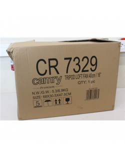 SALE OUT. Camry CR 7329 Tripod Loft fan 40cm / 16”, Black | Camry | Fan | CR 7329 | Tripod Loft fan | DAMAGED PACKAGING | Black | Diameter 40 cm | Number of speeds 3 | Oscillation | 100 W