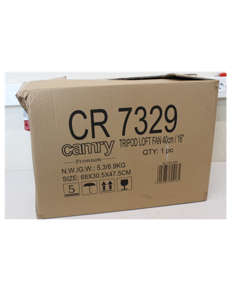 SALE OUT. Camry CR 7329 Tripod Loft fan 40cm / 16”, Black | Camry | Fan | CR 7329 | Tripod Loft fan | DAMAGED PACKAGING | Black 