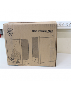 SALE OUT. MSI MAG FORGE 110R PC Case, Mid-Tower, USB 3.2, Black | MSI | DAMAGED PACKAGING, BROKEN LEG