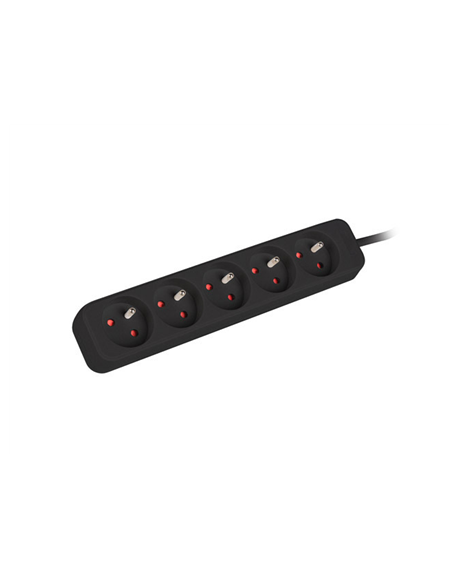 Power strip outlets for UPS system, 1m | PS0-05E-0100-IEC-BK | Sockets quantity 5