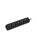 Power strip outlets for UPS system, 1m | PS0-05E-0100-IEC-BK | Sockets quantity 5
