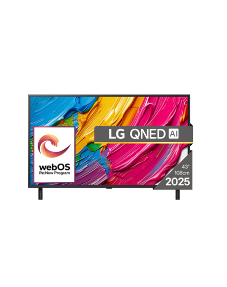 LG 43QNED80A3A | 43 | Smart TV | webOS 25 | UHD | Black