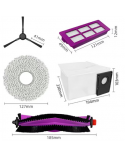 Midea V15 Spare Parts kit: 1x Side Brush, 2x Mop Pad, 1x Roller Brush, 1x Filter, 1x Dust Bag