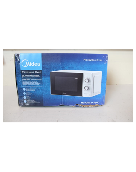 SALE OUT. Midea MG720C2AT Microwave oven with Grill, Microwave 700 W, Grill 1000 W, 20 L, White, DAMAGED PACKAGING | Microwave o