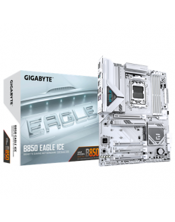 Gigabyte B850 EAGLE ICE | Processor family AMD | Processor socket AM5 | DDR5 | Supported hard disk drive interfaces SATA, M.2 | 