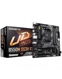 Gigabyte B550M DS3H R2 | Processor family AMD | Processor socket AM4 | DDR4 DIMM | Supported hard disk drive interfaces SATA, M.