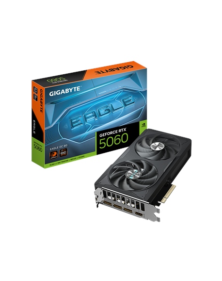 Gigabyte GeForce RTX 5060 EAGLE OC 8G | NVIDIA | 8 GB | GeForce RTX 5060 | GDDR7 | HDMI ports quantity 1 | PCI-E 5.0