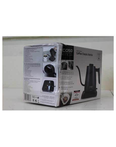 SALE OUT. Caso Coffee Classic Kettle, 1100 W, 1 L, Black | Caso Coffee Classic Kettle | 1877 | Electric | 1310 W | 0.6 L | 360° 