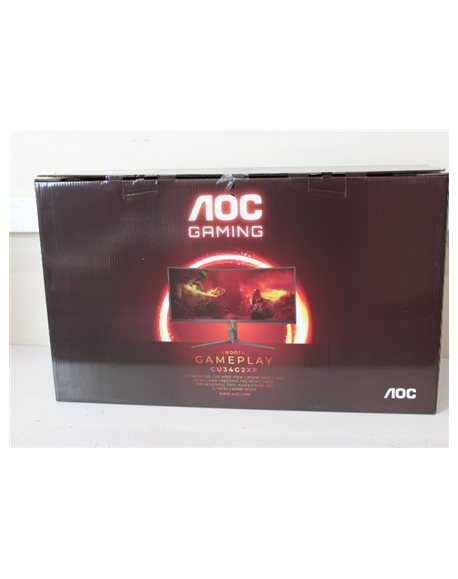 SALE OUT. AOC CU34G2XP/BK 34" 3440x1440/21:9/1ms HDMI, DisplayPort, USB, Audio out | AOC | Gaming Monitor | CU34G2XP/BK | 34 " |