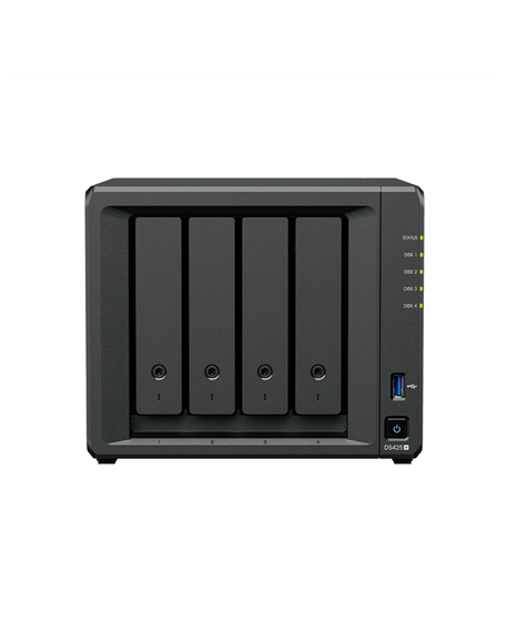 Synology DiskStation | DS425+ | Intel Celeron | J4125 | Processor frequency 2.0 GHz | 2 GB | DDR4 | Black