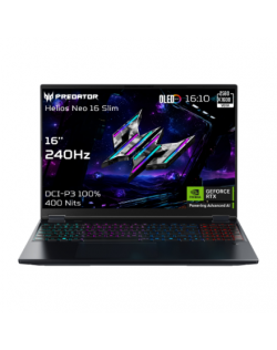 Acer Predator Helios Neo 16S AI OLED PHN16S-71-96S5 16" FHD i9-275HX/32GB/1000GB/NVIDIA GF RTX 5070 Ti/Win11/ENG kbd/Black/2Y Wa