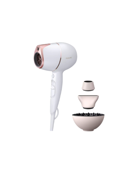 Philips Hair Dryer with SenseIQ | BHD628/00 Prestige | 1800 W | Number of temperature settings 3 | Ionic function | Diffuser noz
