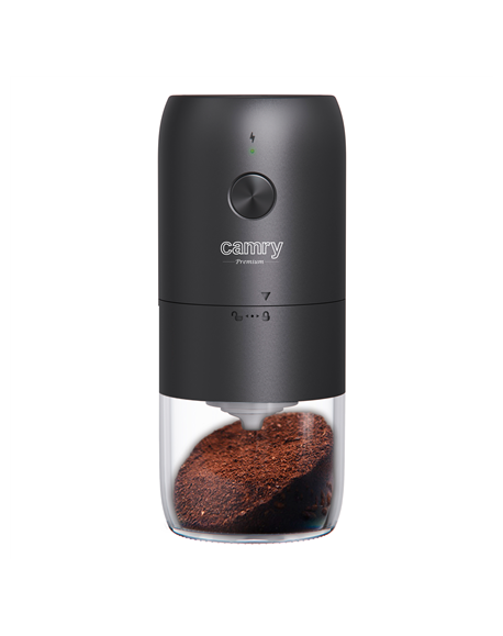 Camry Cordless USB Electric Coffee Grinder | CR 4302 | 25 W | Coffee beans capacity 25-30 g | Black