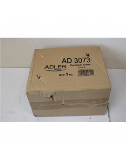 SALE OUT. Adler AD 3073 Sandwich maker 2 in 1, Stainless Steel/Black | Adler Sandwich maker 2 in 1 | AD 3073 | 1000 W | Number o