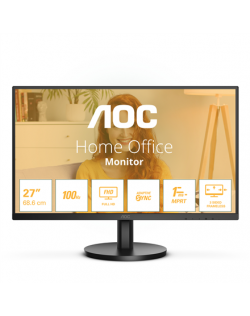 AOC 27B3HMA2 | 27 " | VA | FHD | 16:9 | 100 Hz | 4 ms | 1920 x 1080 pixels | 250 cd/m² | HDMI ports quantity 1