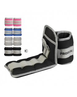 PROIRON Ankle Weight Set Weight Bands, 36 x 12 cm, 2 x 2 kg, Black