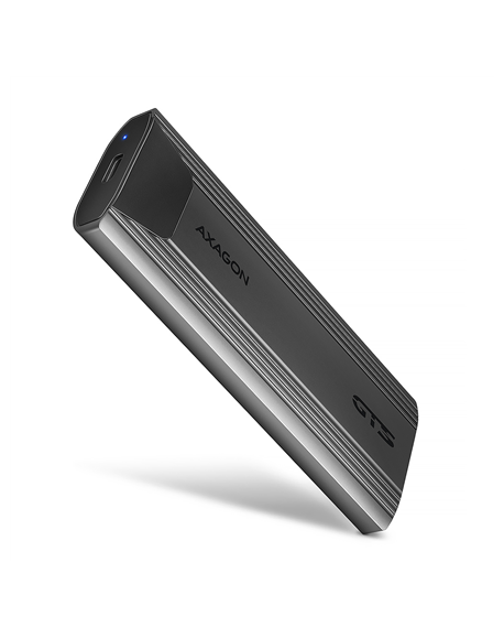 AXAGON USB-C 10Gbps - M.2 NVMe and SATA SSD THIN SCREWLESS box | EEM2-GTS2