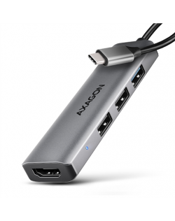 AXAGON USB-C 5Gbps STARTER 4in1 Hub | HMC-H3A