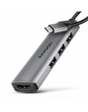 AXAGON USB-C 5Gbps STARTER 4in1 Hub | HMC-H3A