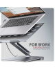 AXAGON Desk Mount | HMC-STND USB-C 5Gbps Stand and Hub 7in1 | Adjustable Height, Tilt | 10-16 " | Aluminum