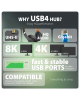 AXAGON USB4 40Gbps DUAL 4K DISPLAY 12in1 Dock | HMC-U4