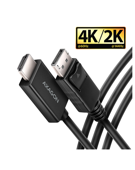 AXAGON Active cable RVD-HI20C2 | DisplayPort to HDMI | 1.8 m