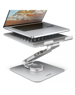 AXAGON Desk Mount | STND-LR stand with 360° rotation for laptops and tablets | Adjustable Height, Angle | 10-17.3 " | Aluminum