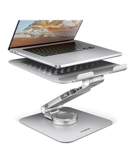 AXAGON Desk Mount | STND-LR stand with 360° rotation for laptops and tablets | Adjustable Height, Angle | 10-17.3 " | Aluminum