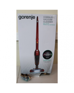 SALE OUT. Gorenje SVC216FR Vacuum cleaner, Handstick, Operating time 60 min, Dust container 0.6 L, Charging time 6 h, Red/Black 