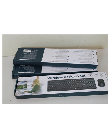 SALE OUT. Gembird KBS-WCH-03 Wireless desktop set, black, US-layout | Gembird Wireless desktop set | KBS-WCH-03 | Black | Keyboa