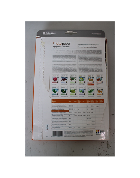 SALE OUT. ColorWay High Glossy Photo Paper, A4, 200g/m, 100 sheets | ColorWay 200 g/m² | A4 | High Glossy Photo Paper | DAMAGED 