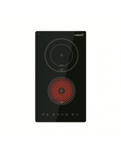CATA Hob | TD 3002 BK | Vitroceramic | Number of burners/cooking zones 2 | Touch | Timer | Black