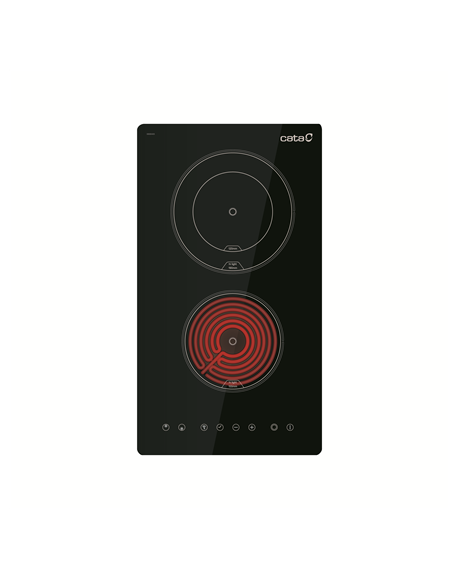CATA Hob | TD 3002 BK | Vitroceramic | Number of burners/cooking zones 2 | Touch | Timer | Black