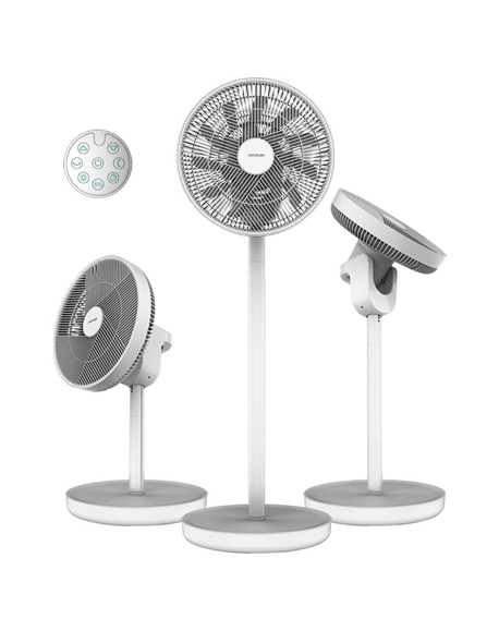 Cecotec EnergySilence 2600 Sunflower Portable | Stand Fan | Diameter 33 cm | Number of speeds 12 | Oscillation | 22 W | Remote c