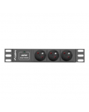 Lanberg Power Distribution Unit (PDU) 10" 1U 16A 2m 3x French Outlets | PDU-03E-0200-BK