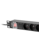 Lanberg Power Distribution Unit (PDU) 19" 1U 16A 2m 8x French Outlets | PDU-08E-0200-BK