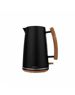 Cecotec Kettle | ThermoSense 400 | Electric | 3000 W | 1.7 L | Stainless steel/BPA | 360° rotational base | Black Woody