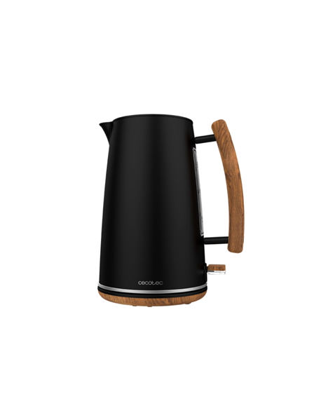 Cecotec Kettle | ThermoSense 400 | Electric | 3000 W | 1.7 L | Stainless steel/BPA | 360° rotational base | Black Woody