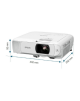 Epson EH-TW840 Home Theatre 3LCD Laser Projector, White