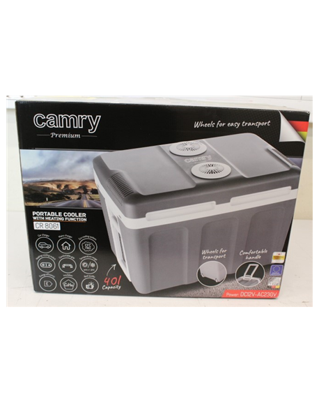 SALE OUT. Camry CR 8061 Portable Cooler, 45L, A++, 35dB, 75kWh/annum, COOL-WARM switch, Power supply AC 230V, Power supply DC 12