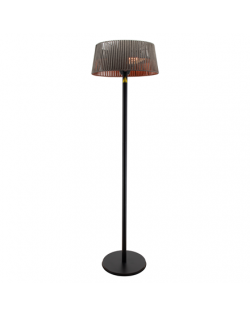 TunaBone Electric Standing Patio Heater, Double clear halogen heating lamps | TB1821SH-01 | Patio heater | 2100 W | Black