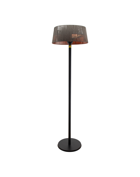 TunaBone Electric Standing Patio Heater, Double clear halogen heating lamps | TB1821SH-01 | Patio heater | 2100 W | Black