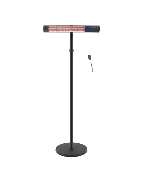 TunaBone Electric Standing Patio Heater, Single carbon golden tube | TB2580ST-01 | Patio heater | Black