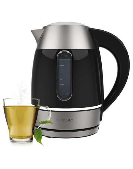 Cecotec Kettle | Thermosense 400 VisionLight | Electric | 2200 W | 1.7 L | Stainless steel | 360° rotational base | Black/Stainl